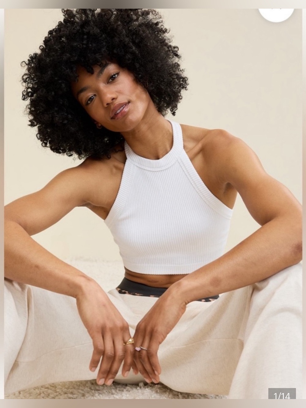 Aerie Superchill Seamless High Neck Bra Top Size XS